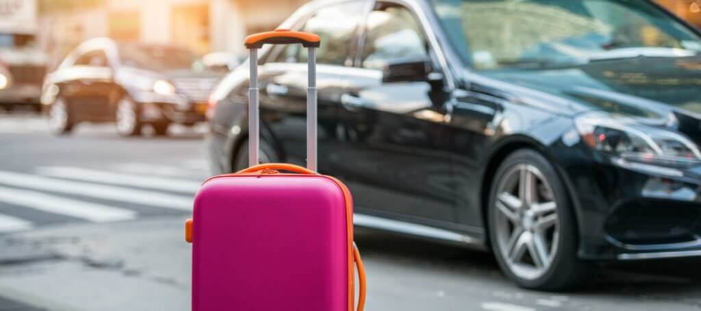 A private car transfer waiting at Bali airport